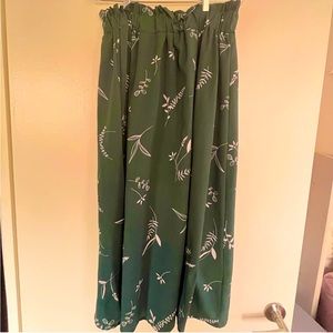 2XL SHEIN Plant Lover Leaf Green Long Maxi Skirt 🌿✨🪴